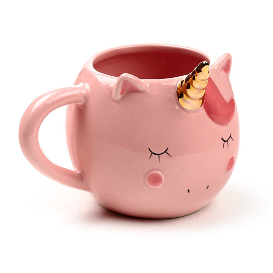 Enchanted Rainbows Pink Unicorn - Novelty Shaped Ceramic Mug