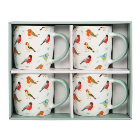 British Garden Birds Set Of Four Mugs
