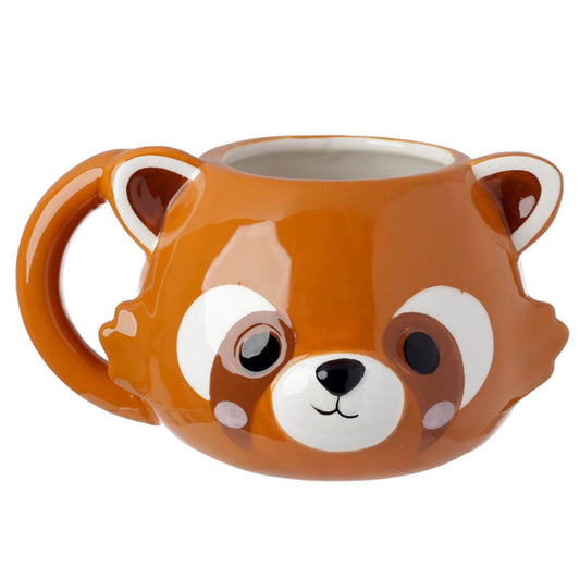 Cute Red Panda Shaped Mug Ceramic Novelty Mug Animal Mug Wildlife Gift Mug Animal Lover Present Fun