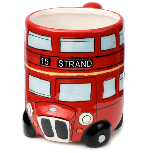 Novelty Red Bus Shaped Mug