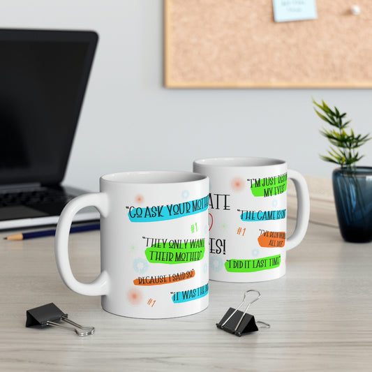 Funny Father's Day Mug I love Dad Mum For Best Dad Dad Excuses Fathers Day Mug For Greatest Father Gift For Him I Love Dad
