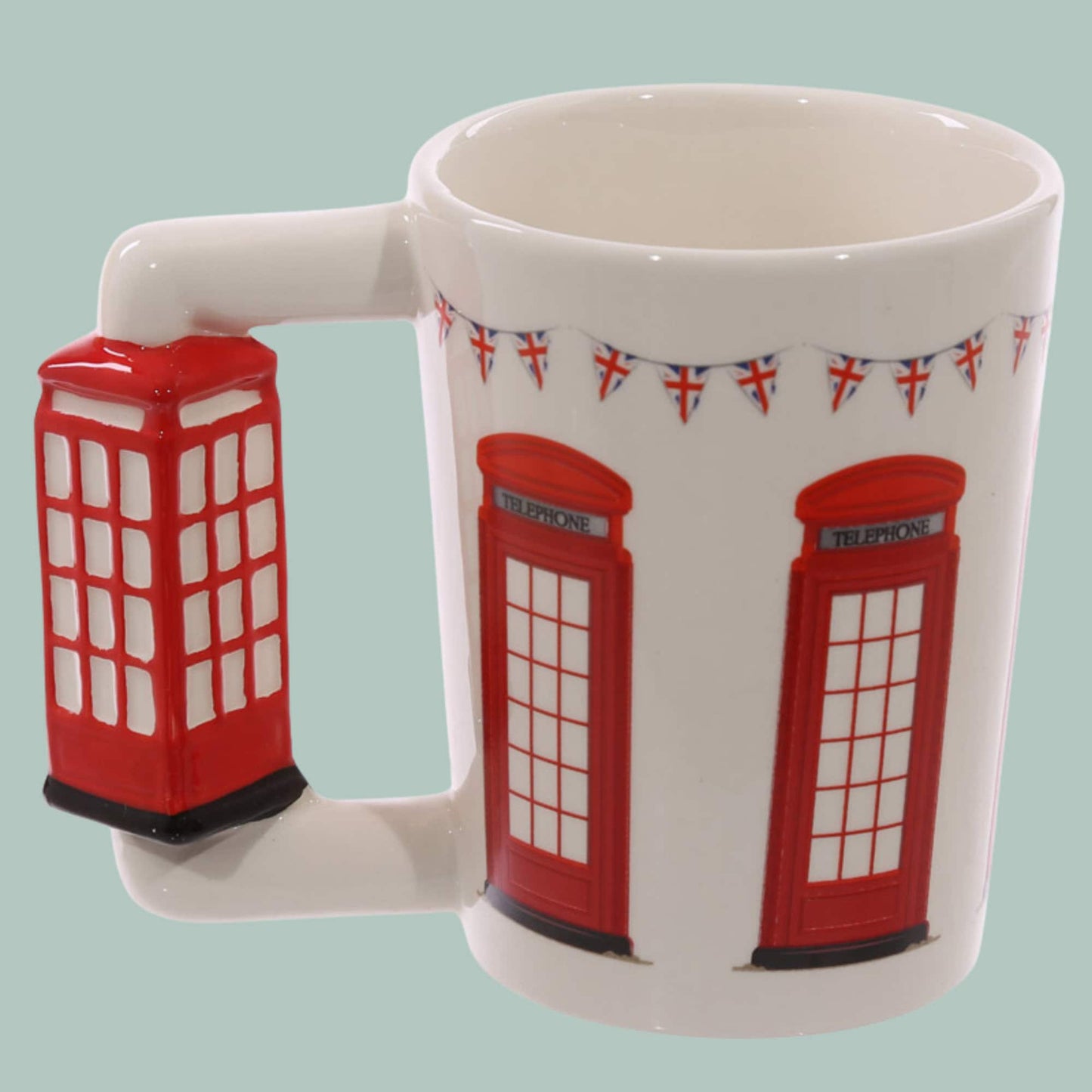 Novelty London Phone Box Handle Ceramic Mug