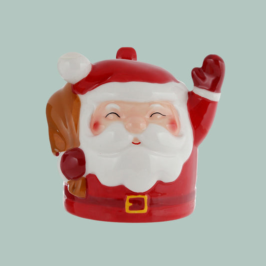 Novelty Father Christmas Upside Down Ceramic Mug