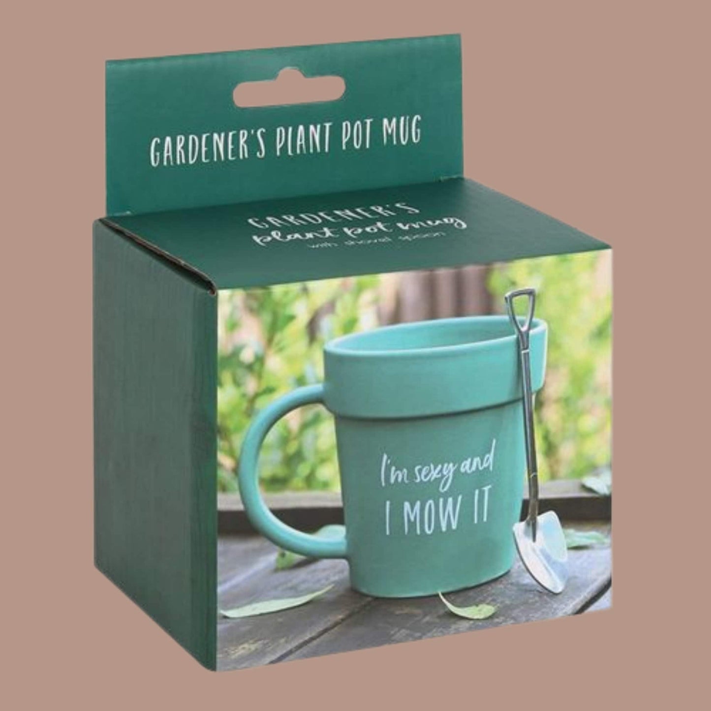Green Gardener Mug with Shovel Spoon Gift Set
