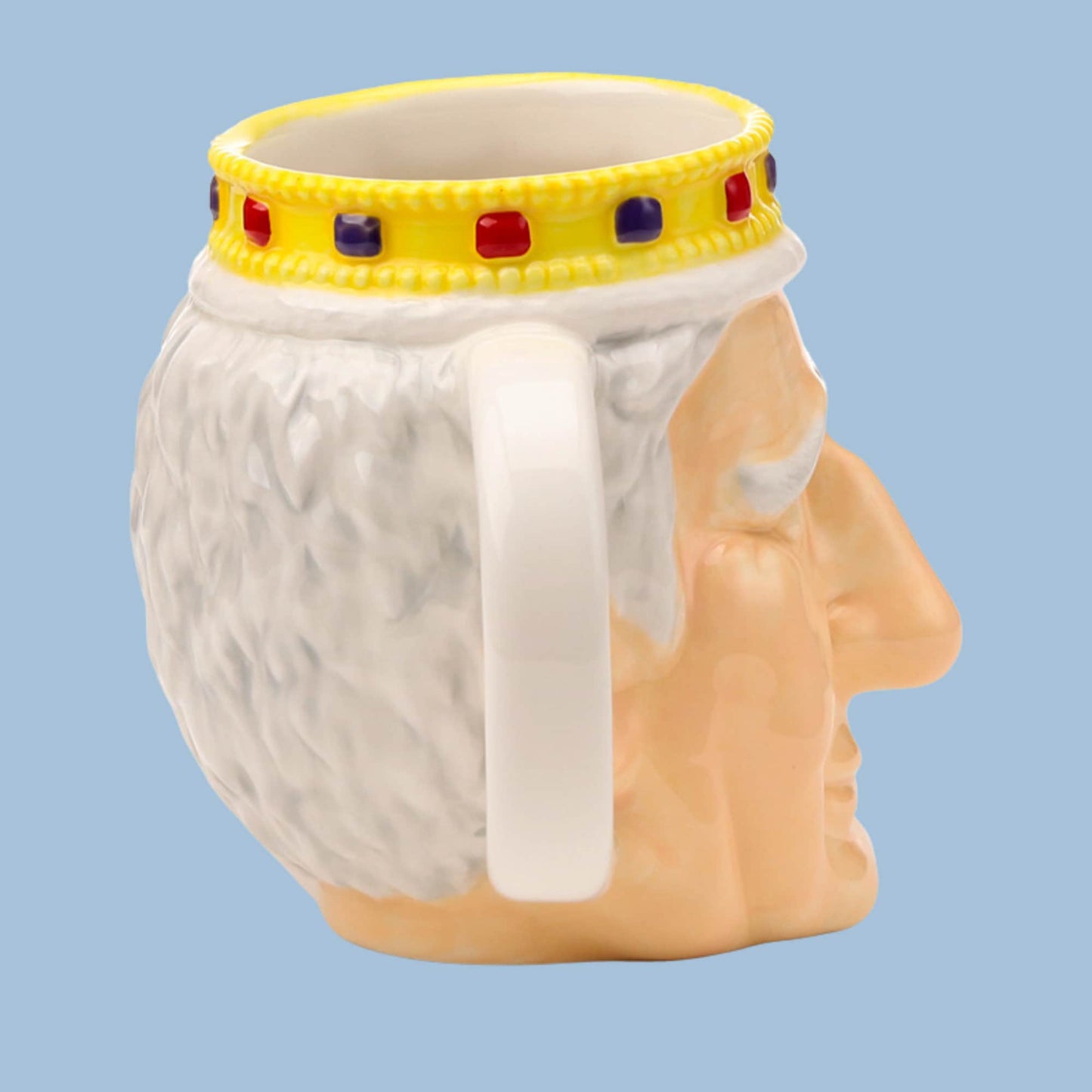 Novelty King Charles Shaped Mug Ceramic Monarch Mug Royal Mug King Gift Mug Royal Family Lover Present Charles Coffee Cup Fun Royal Souvenir