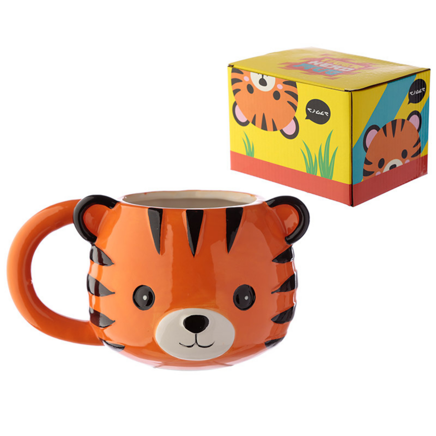 Novelty Tiger Face Ceramic Mug