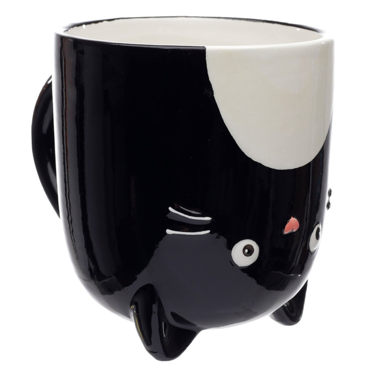 Black Cat Upside Down Mug