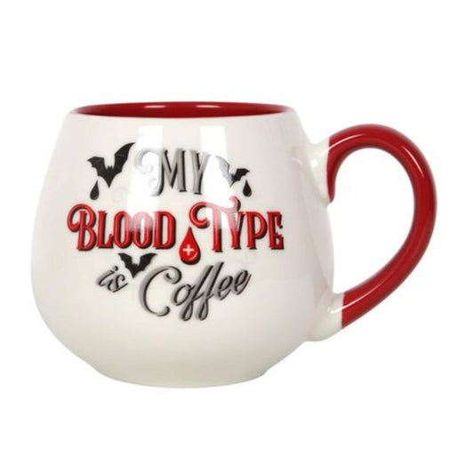Coffee Lover Mug, Ceramic My Blood Type Is Coffee Mug, Fun Birthday Gift, Coffee Lover Present, Caffeine Addict Mug