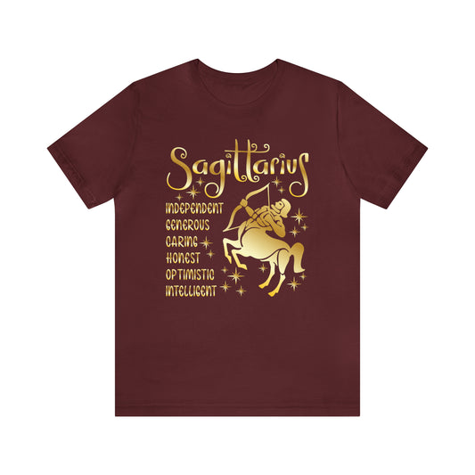 Sagittarius Star Sign Premium Unisex T Shirt | Horoscope Astrology Tshirt | Zodiac Sign Birth Sign Tee | Horoscope Non Binary Top | Birth