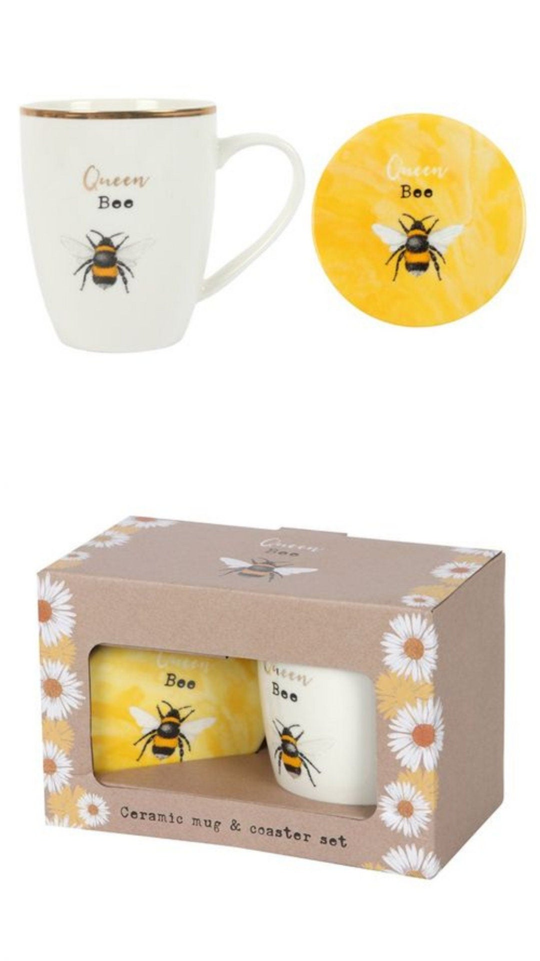 Queen Bee Mug And Coaster Set