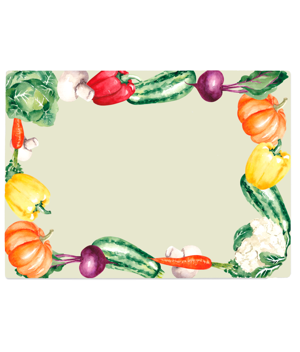 Tempered Glass Chopping Board Chopping Board With Vegetable Design