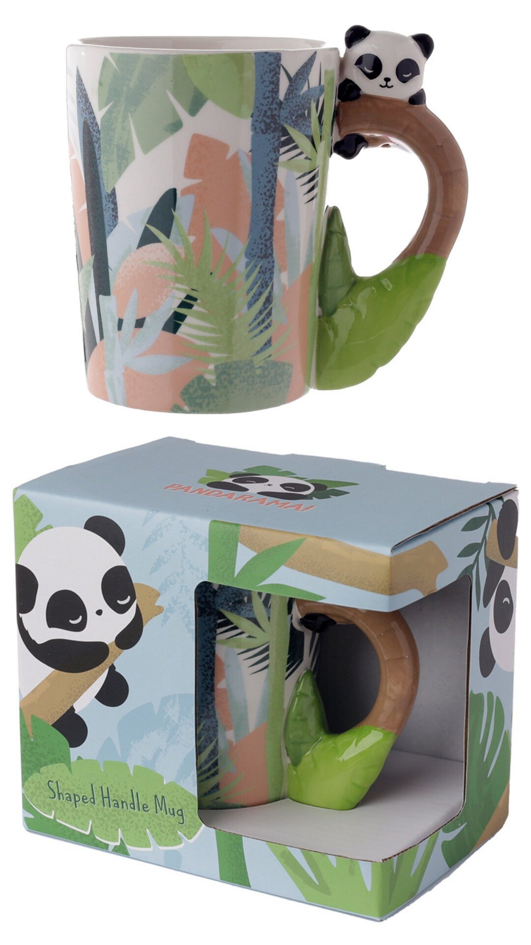 Novelty Panda Shaped Handle Mug