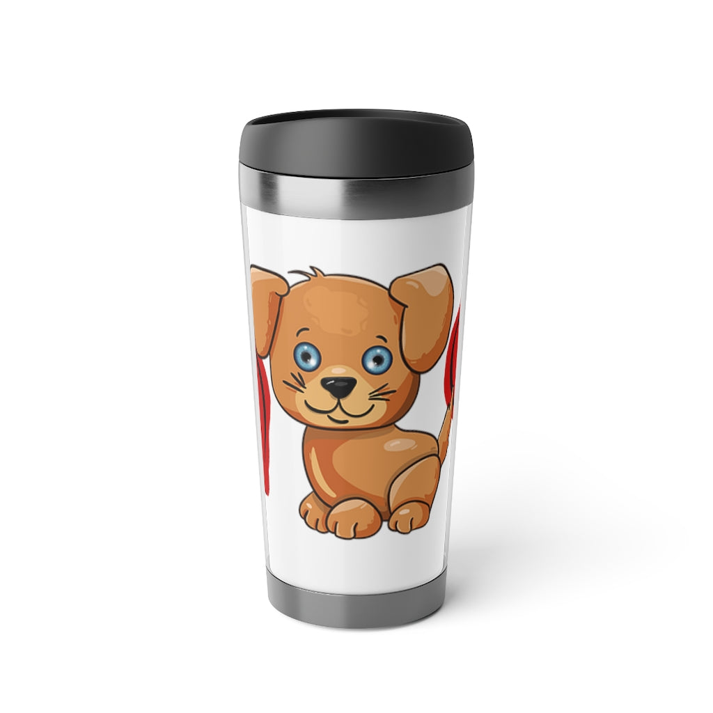 Cute Dog Stainless Steel Travel Mug with Insert