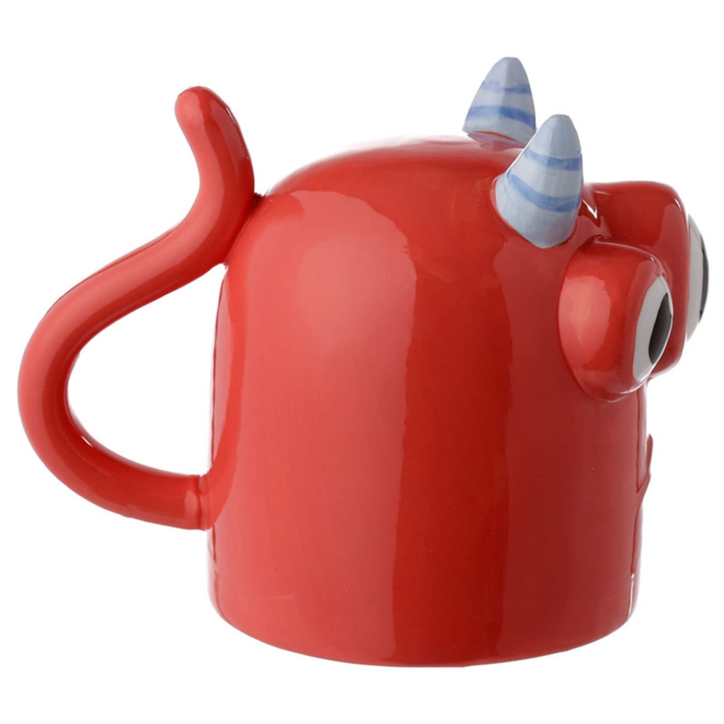 Red Monstarz Novelty Ceramic Upside Down Mug