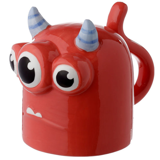 Red Monstarz Mug, Novelty Ceramic Upside Down Mug, Monstarz Lover Gift, Monstarz Lover Present, Drinkware Collectable, Cute Fun Upside Down Mug