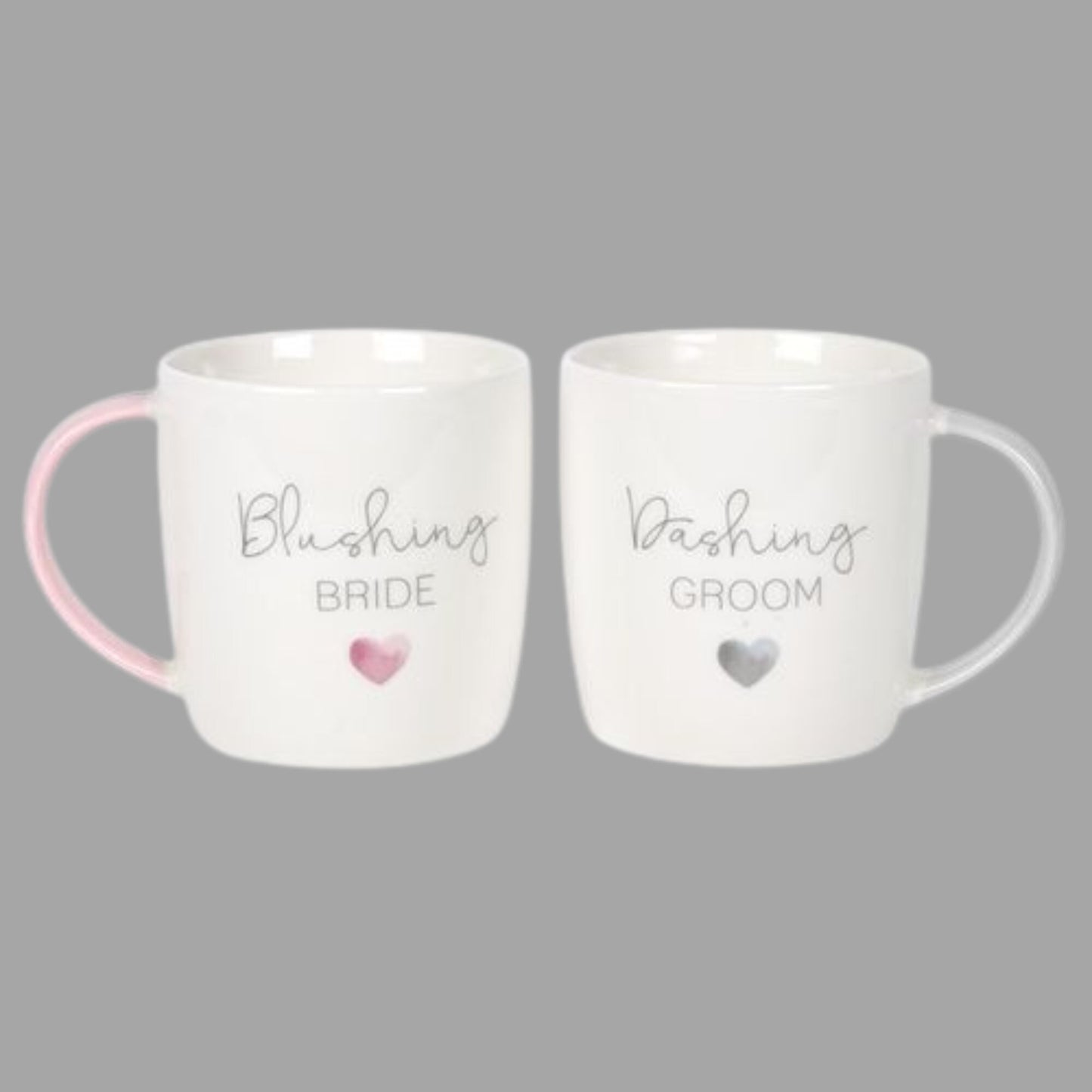 Bride And Groom Mugs Set, Wedding His And Hers Mug Set, Blushing Bride Dashing Groom Cups, Cute Fun Wedding Gift