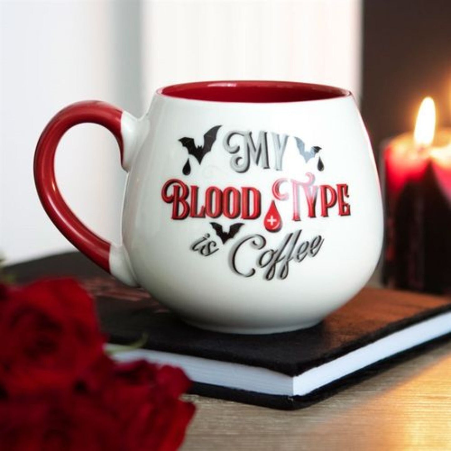 Coffee Lover Mug, Ceramic My Blood Type Is Coffee Mug