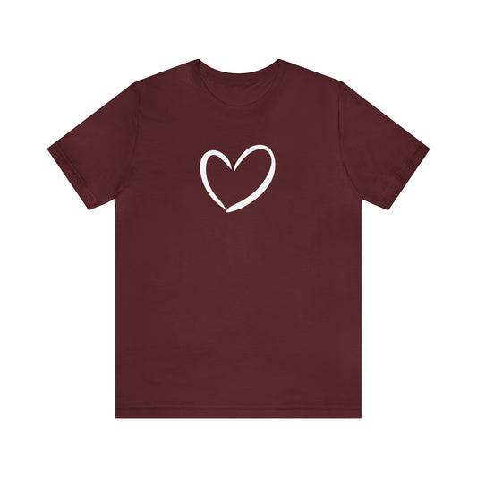 Trending Ladies Premium Heart T Shirt | Women's Love Heart Tshirt | Feminine Soft Comfortable Tee | Cute Girl's Minimalist Top