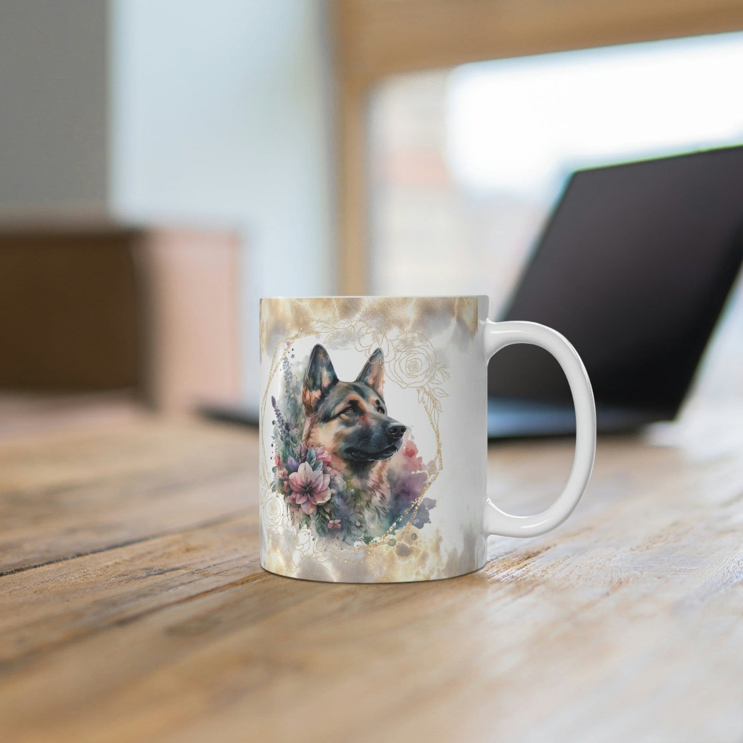 German Shepherd Appreciation Mug, Coffee And Dog Lover's Premium Ceramic Cup, Alsatian Collectable Mug, Caffeine Addicts Present, Beautiful