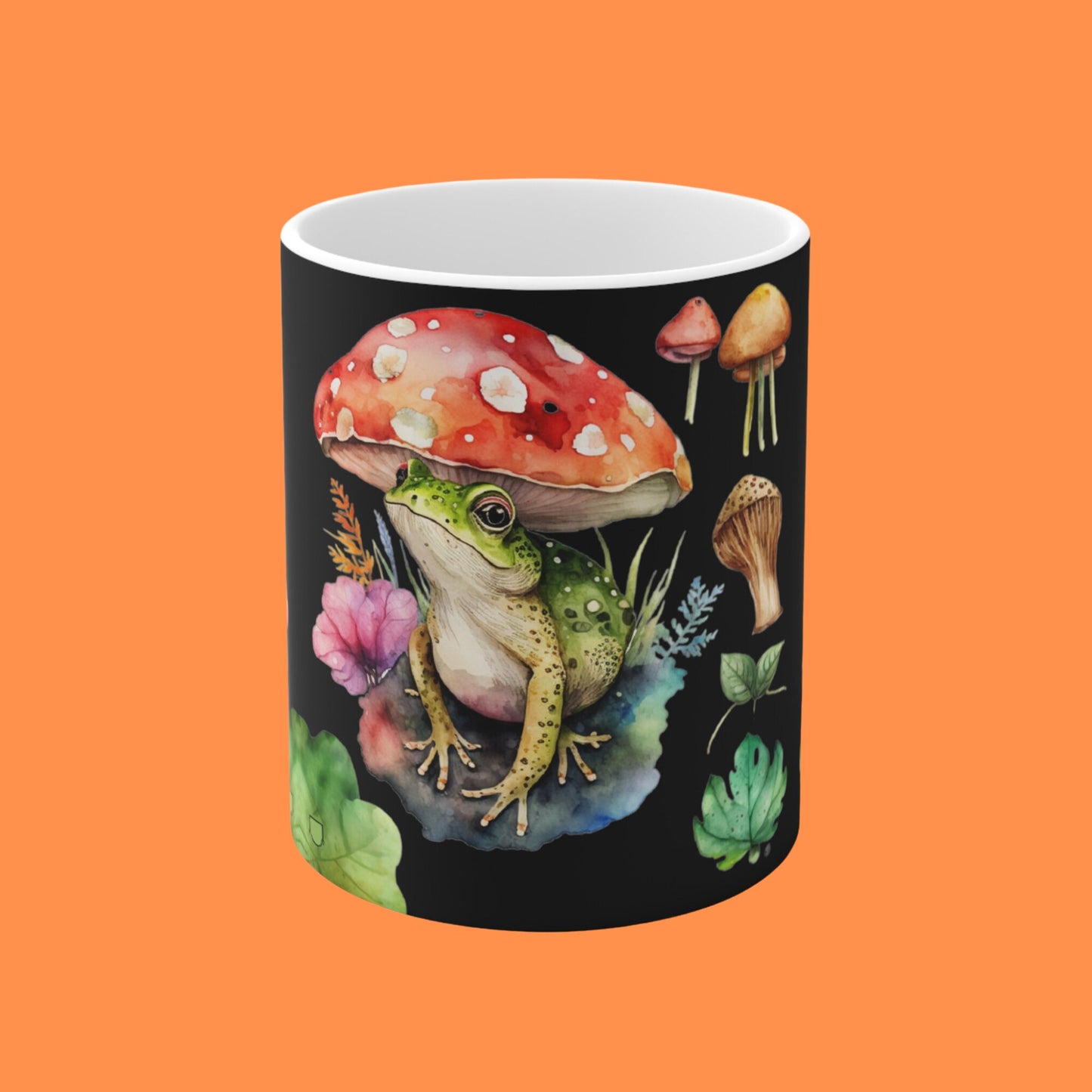 Novelty Toadstool Mushroom Frog Ceramic Mug