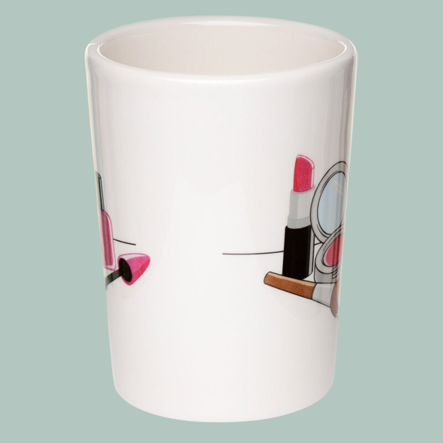 Novelty Make Up Mug with Lipstick Handle