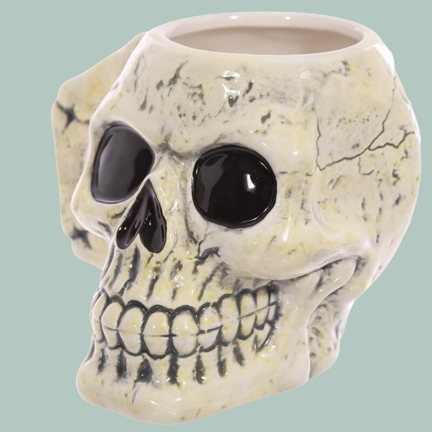 Novelty Ancient Skull Shaped Ceramic Mug