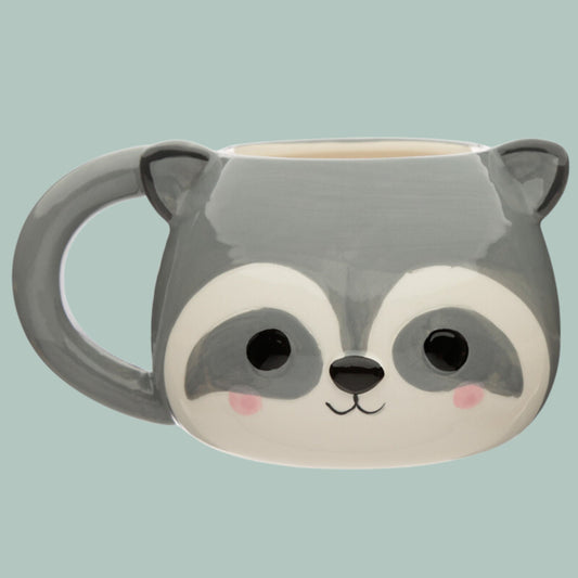 Raccoon Shaped Mug Ceramic Raccoon Shaped Mug Animal Mug Raccoon Lover Gift Mug Wildlife Present Fun Raccoon Coffee Cup Great Cute Fun Gift