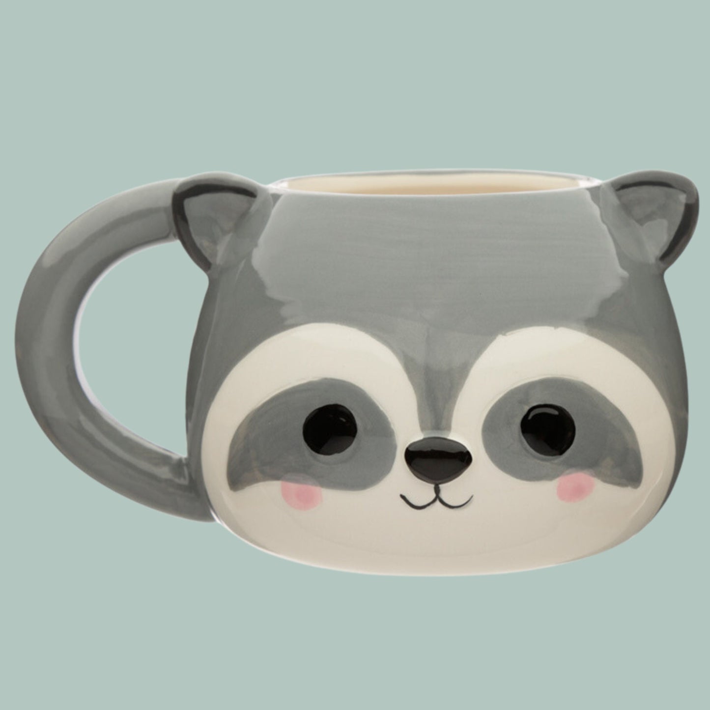 Cute Novelty Raccoon Shaped Ceramic Mug