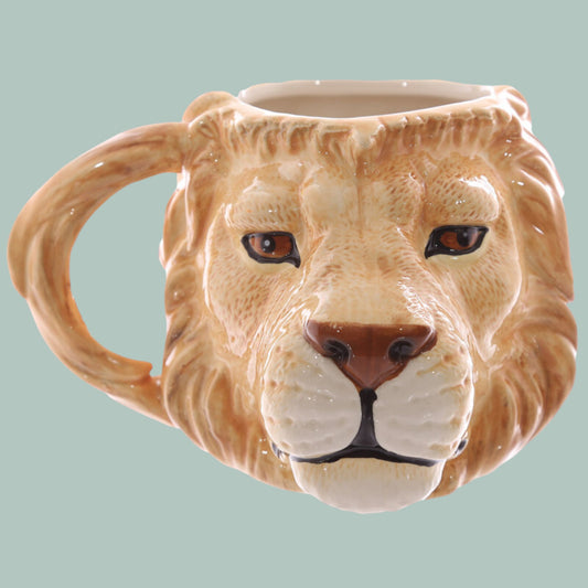 Novelty Lion Head Shaped Ceramic Mug - A Roaringly Unique Coffee Cup