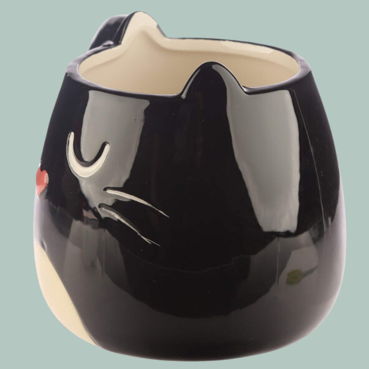 Black Cat Head Shaped Mug Ceramic Cat Shaped Mug Animal Mug Cat Mum Gift Cup Cat Dad Present Fun Black Cat Coffee Cup Cute Pet Owner Gift