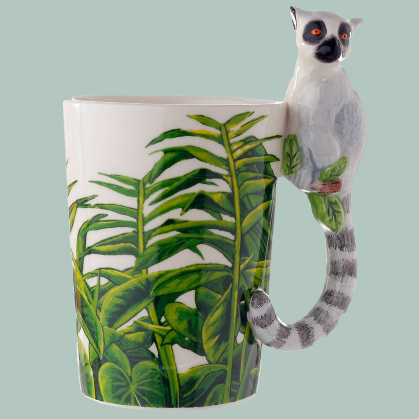 Lemur Shaped Handle Mug