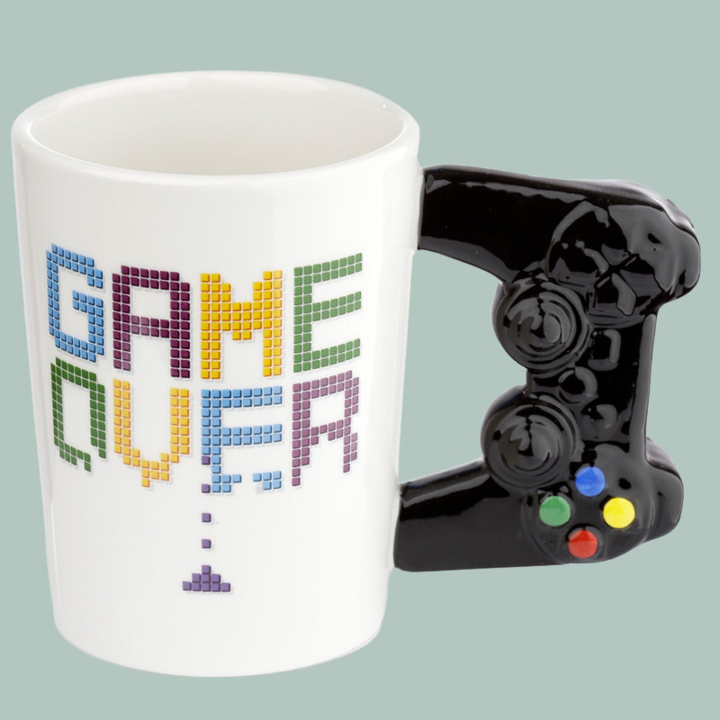 Game Over Gamer Mug with Joypad Shaped Handle