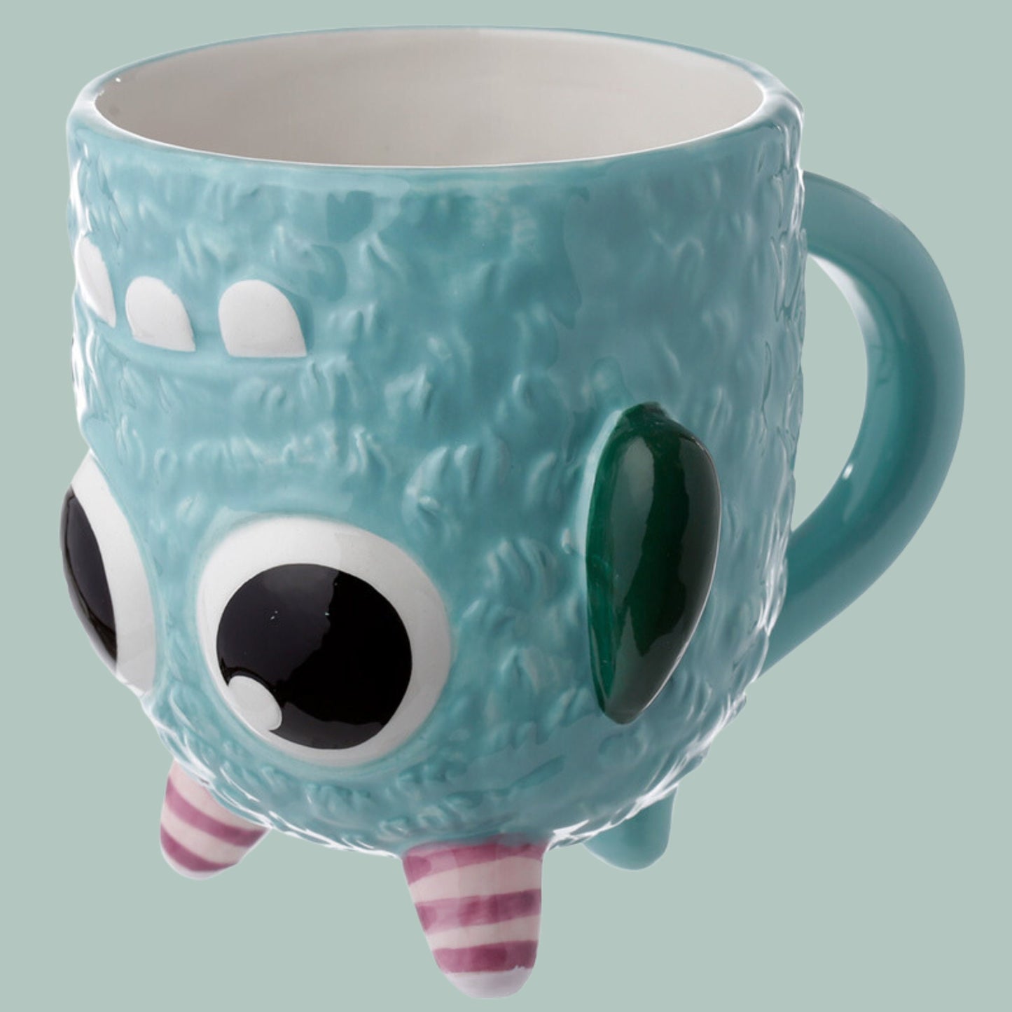 Novelty Upside Down Blue Monstarz Ceramic Mug