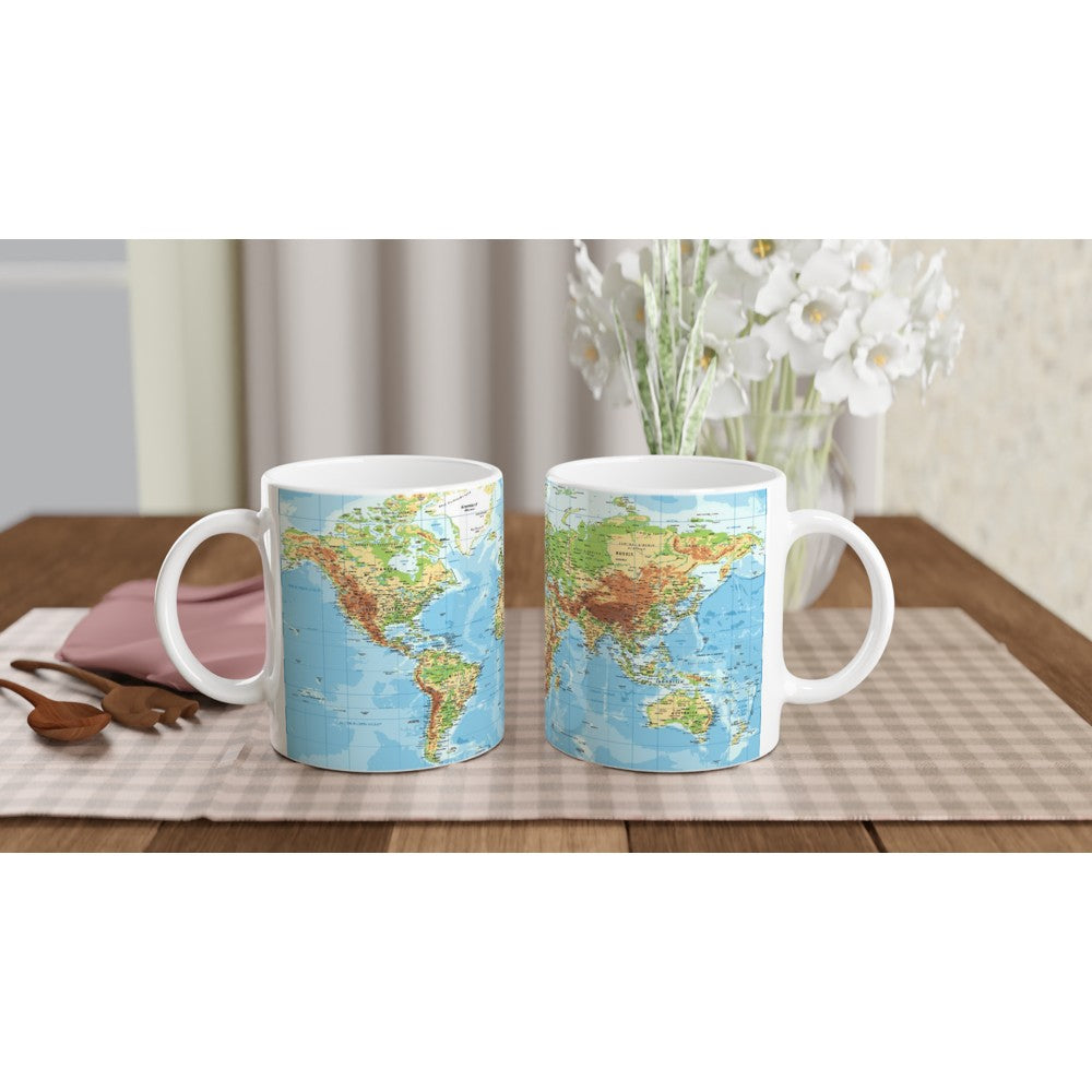 World Map Ceramic Mug