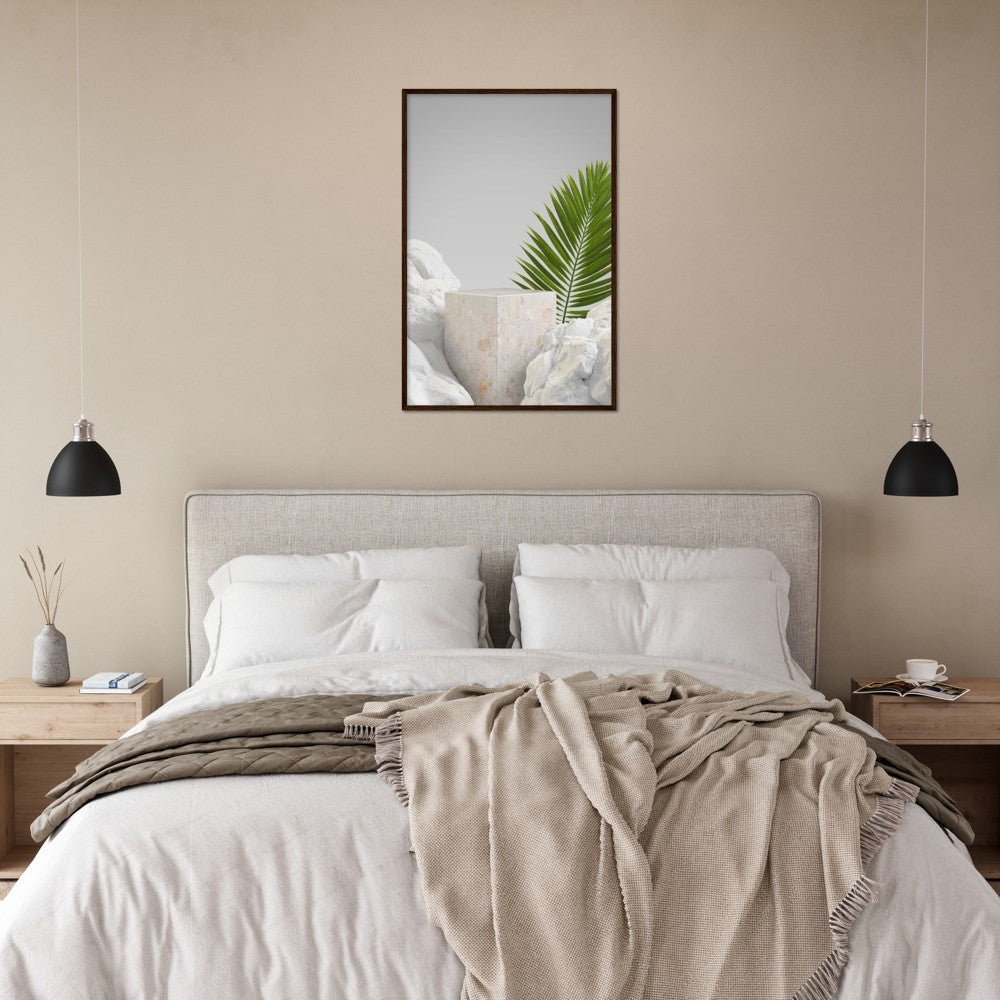 Beautiful Classic Semi-Glossy Paper Wooden Framed Poster