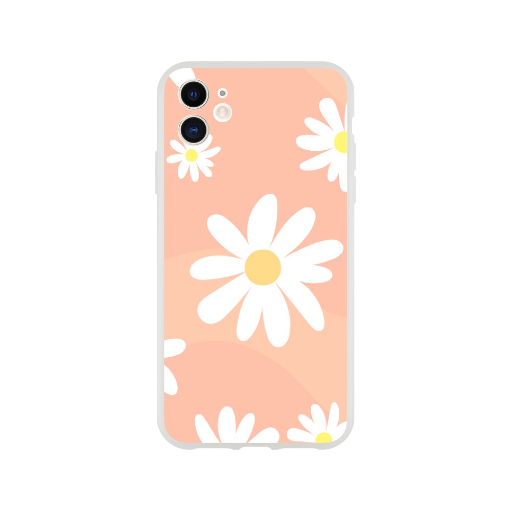 Beautiful Apple iPhone Flexi Case With Cute Daisy Design